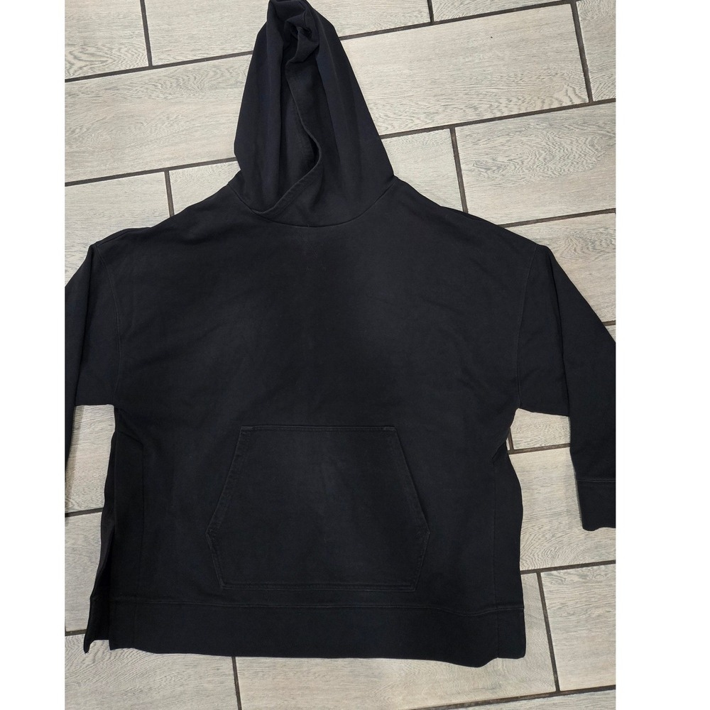 Fabletics Black Oversized Pullover Hoodie Sweatshirt Plus Size 1X French Terry